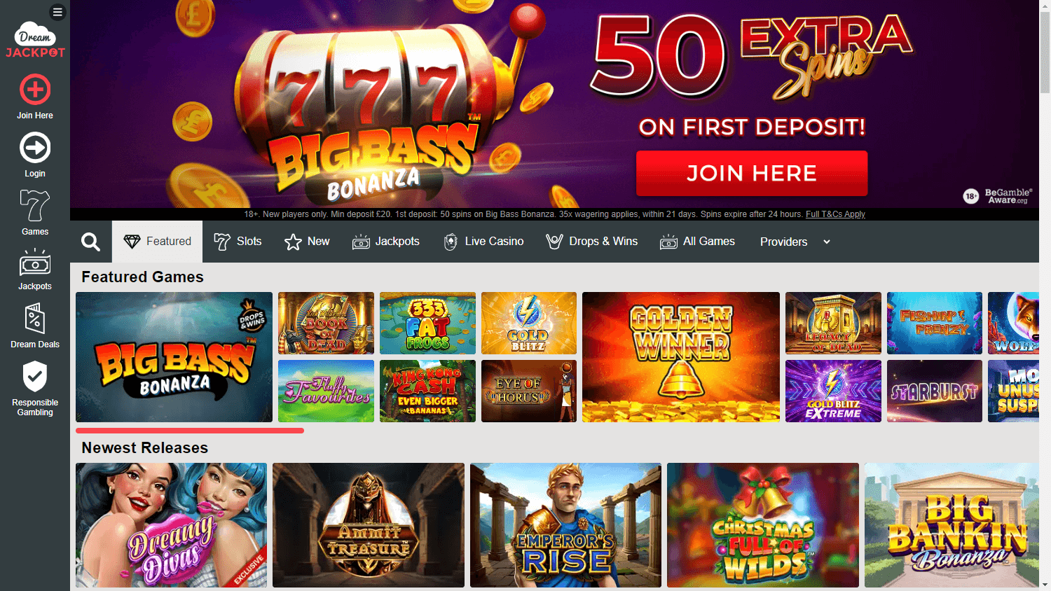 Dream Jackpot Casino Desktop screenshot