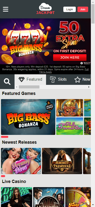 Dream Jackpot Casino Mobile screenshot